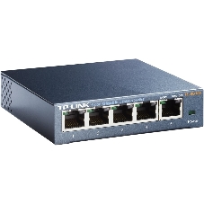Коммутатор TP-Link SOHO TL-SG105 5-port Desktop Gigabit Switch, 5 10/100/1000M RJ45 ports, metal case