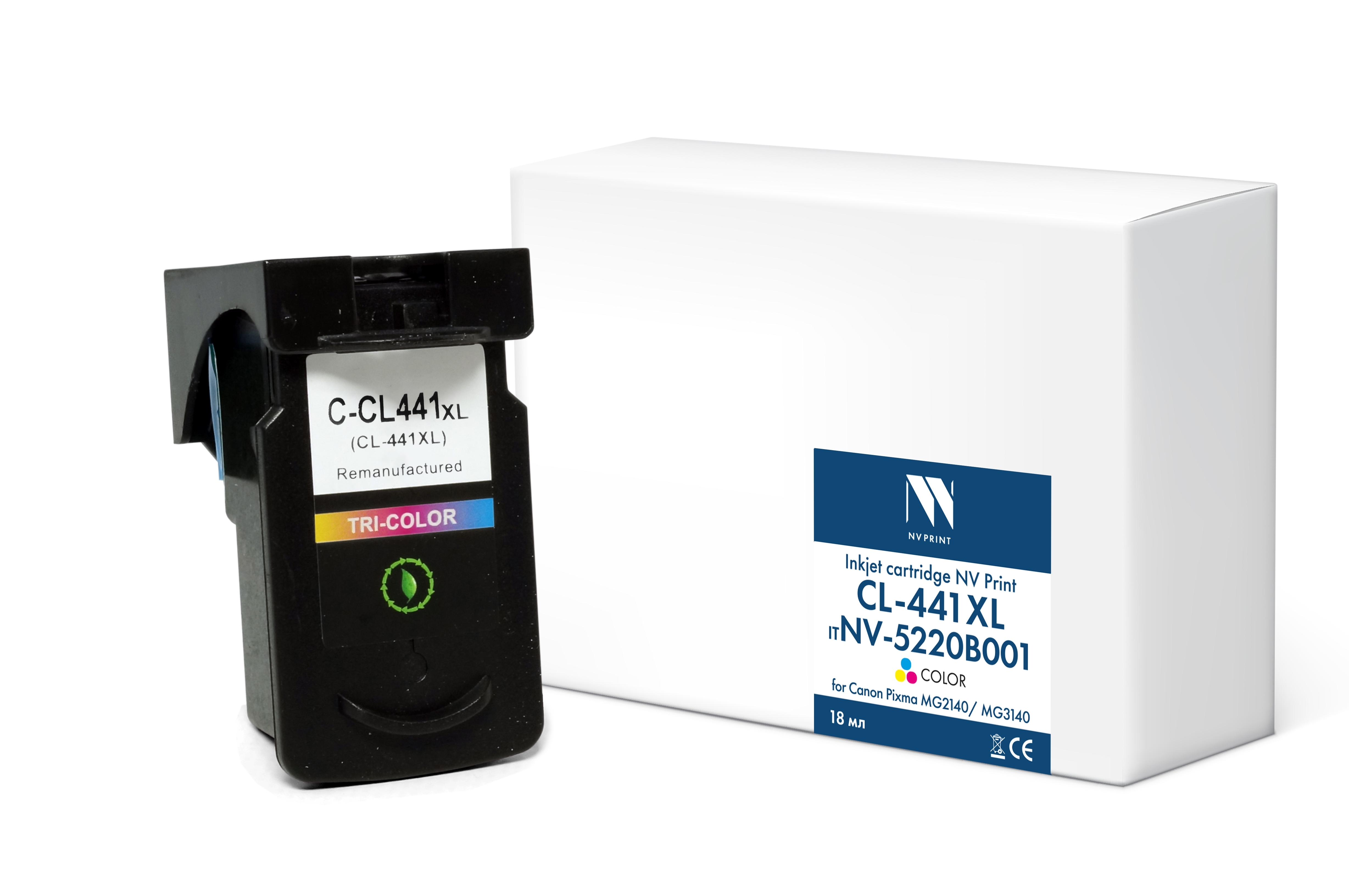 Картридж струйный NVPrint CL-441XL (NV- 5220B001) Color для Canon Pixma MG2140/MG3140 (18 мл) совместимый