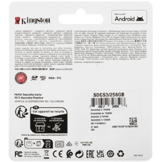 Флеш карта microSDXC 256Gb Kingston SDCS3/256Gb Canvas Select Plus + adapter