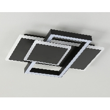 Потолочный светодиодный светильник Ambrella light FA1022/3 BK черный 50W 3000K-6400K 380*345*75 (ПДУ ИК)
