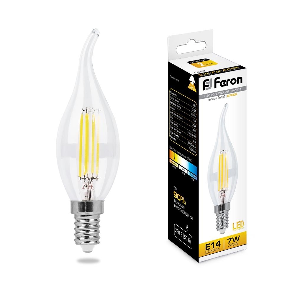 Лампа светодиодная Feron LB-67 7W 230V E14 2700K