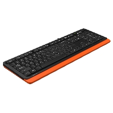 Клавиатура проводная A4Tech Fstyler FKS10, USB, черный/оранжевый