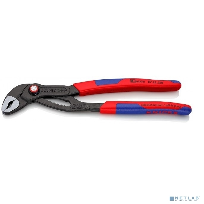 Ключ трубный переставной KNIPEX KN-8722250Cobra® QuickSet черненые 250 мм