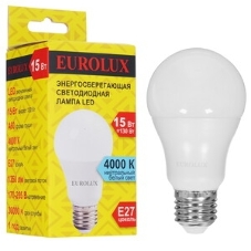 Лампа светодиодная EUROLUX LL-E-A60-15W-230-4K-E27 груша