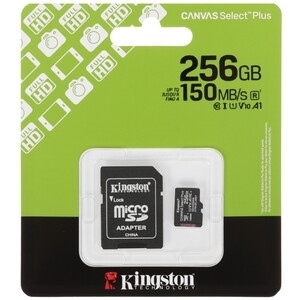 Флеш карта microSDXC 256Gb Kingston SDCS3/256Gb Canvas Select Plus + adapter