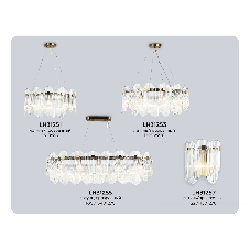 Светильник Ambrella light LH31251/6 BS/CL латунь/прозрачный E14*6 max 40W D510*270