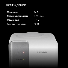 Кулер Hyundai H-WD139E настольный электронный белый