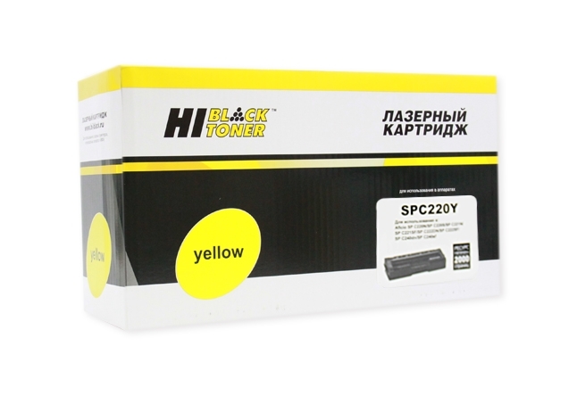 Картридж Ricoh Aficio SP C220DN/C220S/C221DN/C221N/C221SF/C222SF (Hi-Black) Y, 2K     