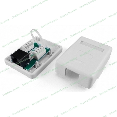 Розетка компьютерная Hyperline SB1-1-8P8C-C5e-WH RJ-45(8P8C), категория 5e, одинарная, внешняя, Dual IDC