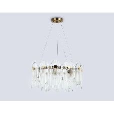 Светильник Ambrella light LH31251/6 BS/CL латунь/прозрачный E14*6 max 40W D510*270