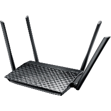 Маршрутизатор беспроводной Asus RT-AC1200 10/100BASE-TX черный (Dual Band)