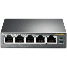 Коммутатор TP-Link SMBTL-SG1005P 5-портовый гигабитный настольный коммутатор с 4 портами PoE SMB 56W