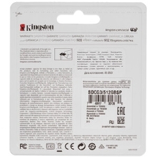 Флеш карта microSDXC 512Gb Kingston SDCG4/512GbSP Canvas Go! Plus V30 A2 w/o adapter