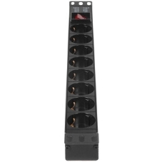 Блок розеток горизонтальный ExeGate ServerPro PDU-19H804 Al-8S-EU2.5-SW, 19