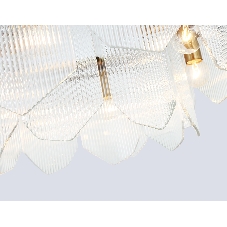 Светильник Ambrella light LH31251/6 BS/CL латунь/прозрачный E14*6 max 40W D510*270