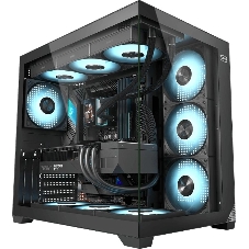 Компьютерный корпус без блока питания PCCooler C3T700 BK, Midi-Tower, TG, no fans, 1xUSB-A 3.0 + 1xUSB-A 2.0 + 1xUSB-C, ATX, mATX, mITX черный