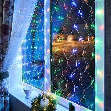 Гирлянда Neon-night Сеть с контроллером 1.5х1.5м 150 LED мульти. прозрачный провод 12Вт 220В IP20