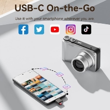 Кард-ридер Vention CLMH0/серый/OTG USB 2.0 CM/MicroSD/USB Type-C/металл