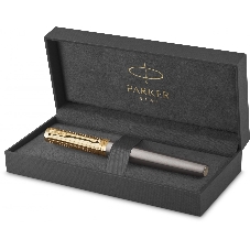 Ручка перьевая Parker Ingenuity Pioneers F571 (2200949) Arrow Grey GT, F, подарочная коробка