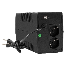 Источник бесперебойного питания ExeGate Smart LB-1000.LCD.AVR.2SH.USB (1000VA/650W, LCD, AVR, 2*Schuko, USB, батарея 12V 9Ah, черный)