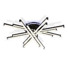 Потолочный светодиодный светильник Ambrella light FL6276 BK 119W черный 3000K-6400K+RGB 800*800*165 (ПДУ ИК)