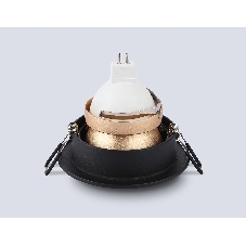 Встраиваемый точечный светильник Ambrella light TN102825 BK/GD черный/золото GU5.3 D92*50