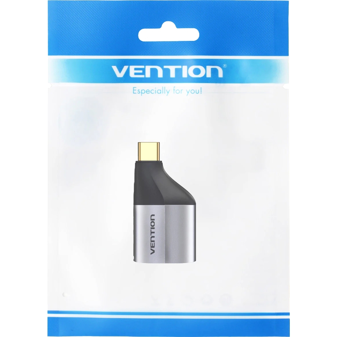 Адаптер-переходник Vention USB CM > DP F Серый