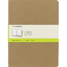 Блокнот Moleskine CAHIER JOURNAL QP423 XLarge 190х250 мм, обложка картон, 120 страниц, нелинованный, бежевый (3 шт)
