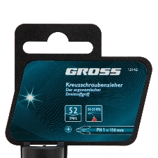Отвертка Gross 12142 PH1 x 150мм S2, трехкомпонентная ручка