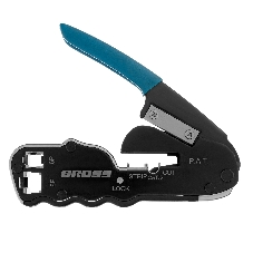Клещи для обжима телефонных и компьютерных клемм Gross RJ45, 8P и RJ11/12, 6P, компакт., CAT5