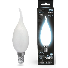 Лампа светодиодная Filament Свеча на ветру E14 5Вт 4100К OPAL GAUSS 104201205