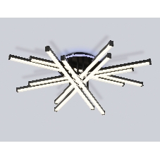 Потолочный светодиодный светильник Ambrella light FL6276 BK 119W черный 3000K-6400K+RGB 800*800*165 (ПДУ ИК)