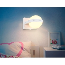 Настенный светодиодный светильник Ambrella light FW555 SWH белый песок LED 3000K 5W 80*80*138