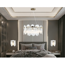 Светильник Ambrella light LH31251/6 BS/CL латунь/прозрачный E14*6 max 40W D510*270