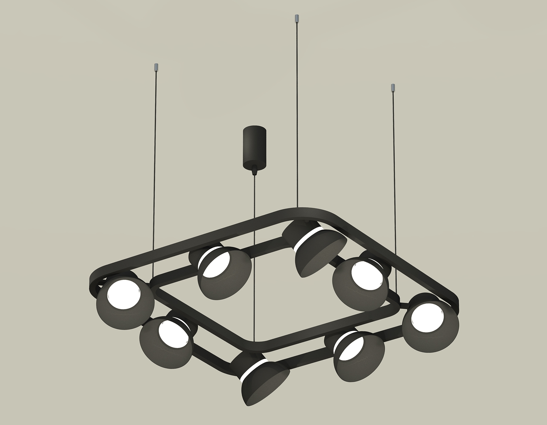 Светильник Ambrella light XB9182080/8 SBK/FR черный песок/белый матовый GX53 (С9182, N8141)