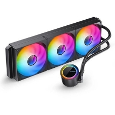 Система жидкостного охлаждения Water Cooling System JONSBO TG-420 ARGB Black (300W, 420mm, Black, ARGB/ Fans: 3x140mm, 93.73CFM, 36.2dBA, 1800RPM/ Pump height 54.55mm, 30dBA, 2400RPM, Rad thickness 54.5mm/ S: 1851, 1700, 1200, 115X, AM5, AM4)