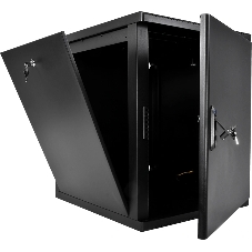 Шкаф телекоммуникационный ЦМО настенный разборный 12U (600 x 650) съемные стенки, дверь металл, черный (ШРН-М-12.650.1-9005)