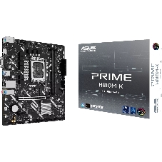 Материнская плата ASUS PRIME H810M-K, LGA 1851, Intel H810, 2xDDR5, 4xSATA, 1xM.2, 1xPCIe 4.0 x16, 1xPCIe 3.0 x1, 1xVGA, 1xHDMI, 1x1Gb LAN, 2xUSB-A 5Gbps, 4xUSB-A 2.0, 3x3.5 мм, 7.1, mATX