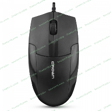 Мышь проводная Crown CMM-047 черный, 1000 dpi, USB, кнопки - 4