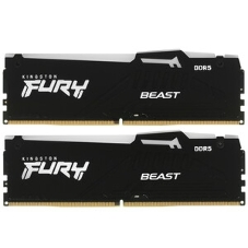 Оперативная память Kingston Fury Beast, DDR5, 32GB (1x32GB), 5200MHz, CL40, DIMM, радиатор, черный