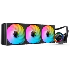 Система жидкостного охлаждения Water Cooling System JONSBO TG-420 ARGB Black (300W, 420mm, Black, ARGB/ Fans: 3x140mm, 93.73CFM, 36.2dBA, 1800RPM/ Pump height 54.55mm, 30dBA, 2400RPM, Rad thickness 54.5mm/ S: 1851, 1700, 1200, 115X, AM5, AM4)