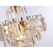 Светильник Ambrella light TR5231/9 SGD/CL/FR золото/прозрачный/белый матовый E27*9 max 40W D500*530
