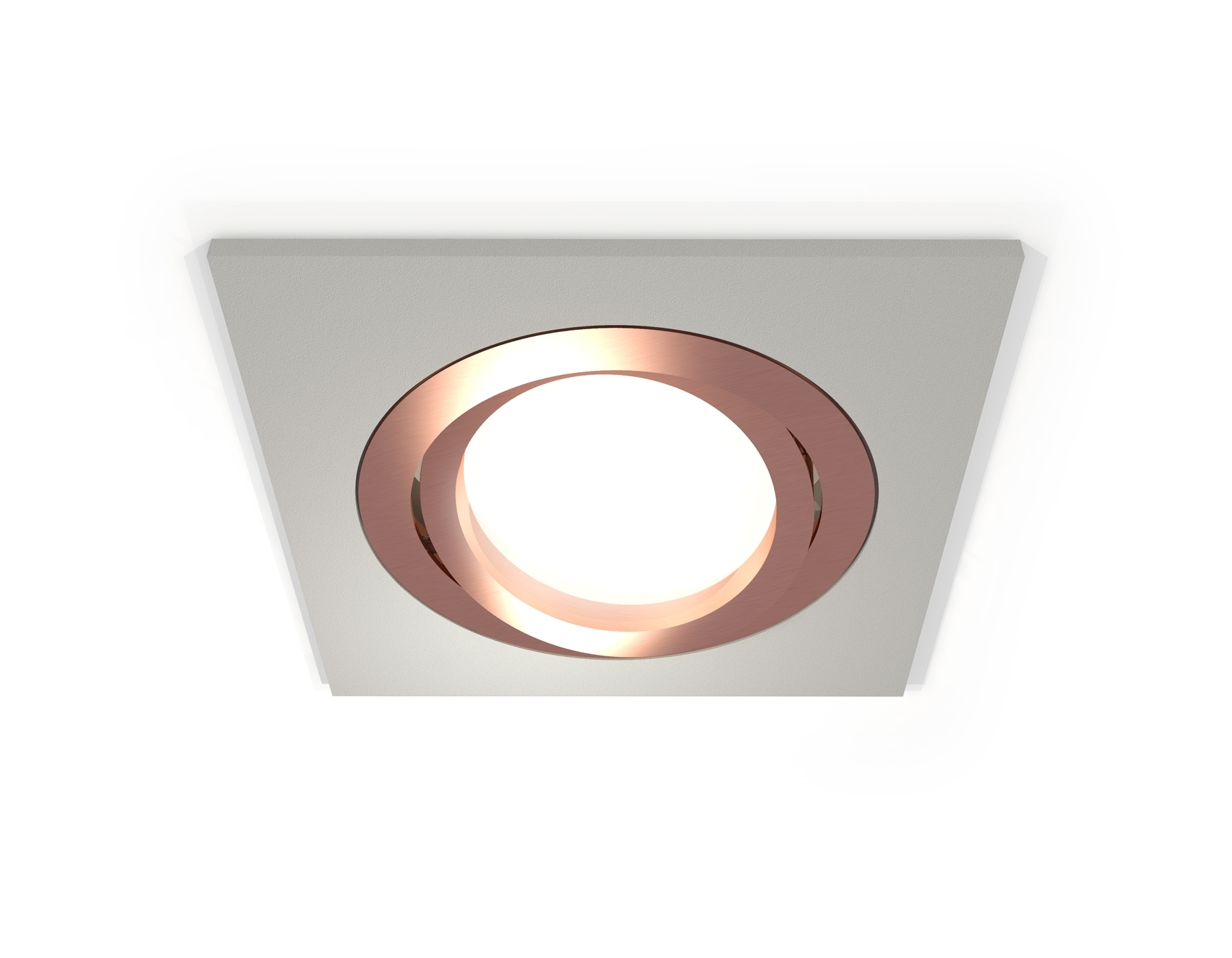 Комплект встраиваемого поворотного светильника Ambrella light XC7633084 SGR/PPG серый песок/золото розовое полированное MR16 GU5.3 (C7633, N7005)