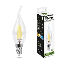 Лампа светодиодная Feron LB-67 филаментная 7W 230V E14 4000K