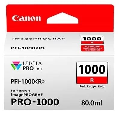 Картридж струйный Canon PFI-1000 R красный (80 мл.) для Canon IJ SFP PRO-1000 WFG