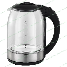 Чайник электрический Starwind SKG2051 1.8 л, 1800 Вт, черный/серебристый (корпус: стекло)