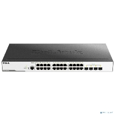 Коммутатор D-Link DGS-3000-28L/B1A, 24×1 Гбит/с + 4×1 Гбит/с SFP, управляемый