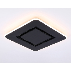 Светильник Ambrella light FL51419 BK черный 3000K/4200K/6400K 68W 488*488*40 (ПДУ ИК)