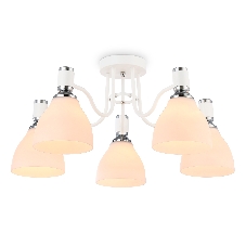 Светильник Ambrella light TR303305/5 WH/CH/FR белый/хром/белый матовый E27*5 max 60W D600*270