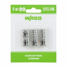 Компактная 8-проводная клемма, 6 штук (серия 2273-248)